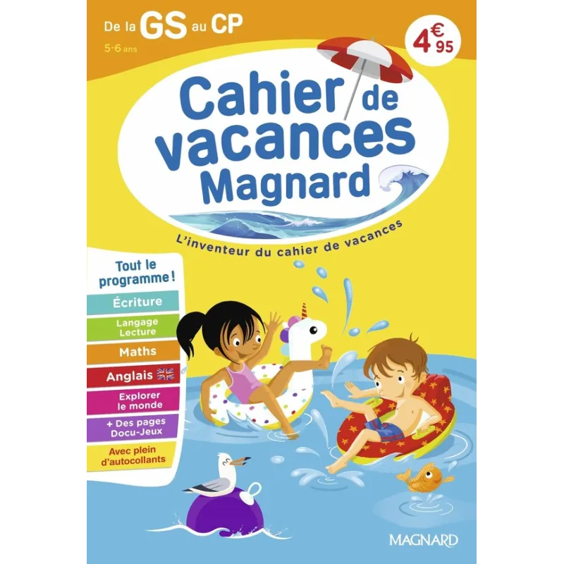 Cahier de vacances : De la GS vers le CP 5-6 ans : Magnard, l - ravate.com librairie reunion