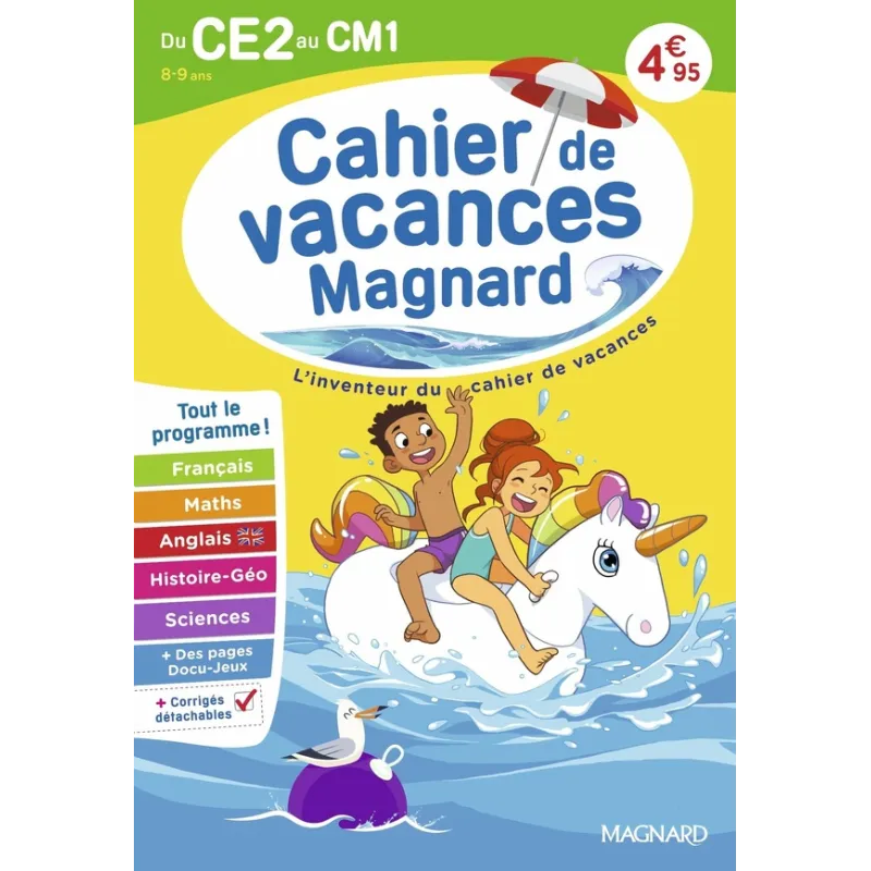 Cahier de vacances : Du CE2 vers le CM1 8-9 ans : Magnard, l - ravate.com librairie reunion