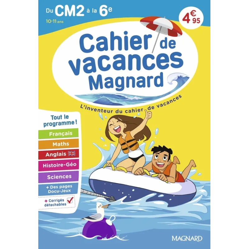 Cahier de vacances : Du CM2 vers la 6e 10-11 ans : Magnard, l - ravate.com librairie reunion