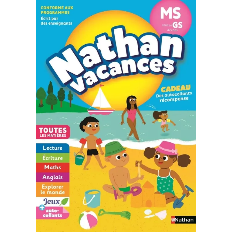 Nathan vacances : toutes les matières ; de la MS vers la GS ; 4/5 ans (édition 2018) - Stéphanie Grison - Nathan - Grand... - ra