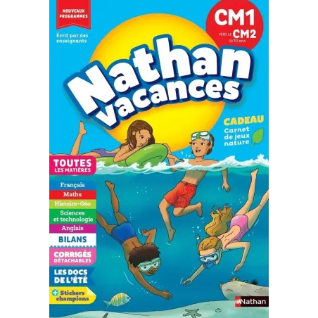 Nathan vacances : Toutes les matières CM1 vers le CM2