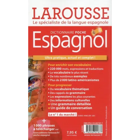Dictionnaire Larousse poche ; français-espagnol / espagnol-français - Collectif - Larousse - Poche - ravate.com librairie reunio