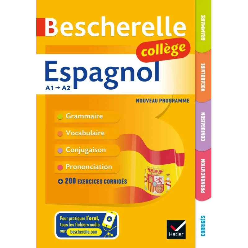 Bescherelle : espagnol collège - Monica Castillo lluch - Hatier - Grand format - ravate.com librairie reunion