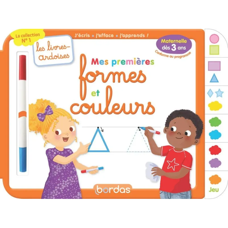 Les livres-ardoises : mes premières formes et couleurs ; à partir de 3 ans (édition 2023) - Virginie Chiodo, Cécile... - ravate.