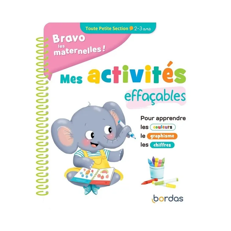 Bravo les maternelles ! : mes activités effaçables ; TPS - Marie Morey - Éditions Bordas - Grand format - ravate.com librairie r
