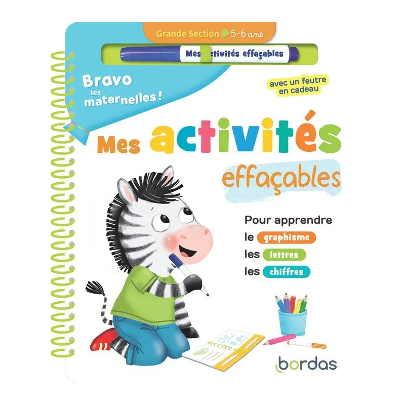 Bravo les maternelles ! : Mes activités effaçables ; GS (édition 2021) - Patrick Morize - Éditions Bordas - Grand format -... - 