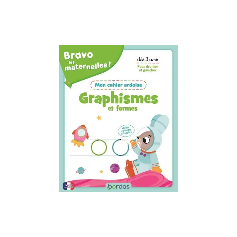 Bravo les maternelles ! : Graphismes et formes : mon cahier ardoise - Vanessa Vautier - Éditions Bordas - Grand format -... - ra