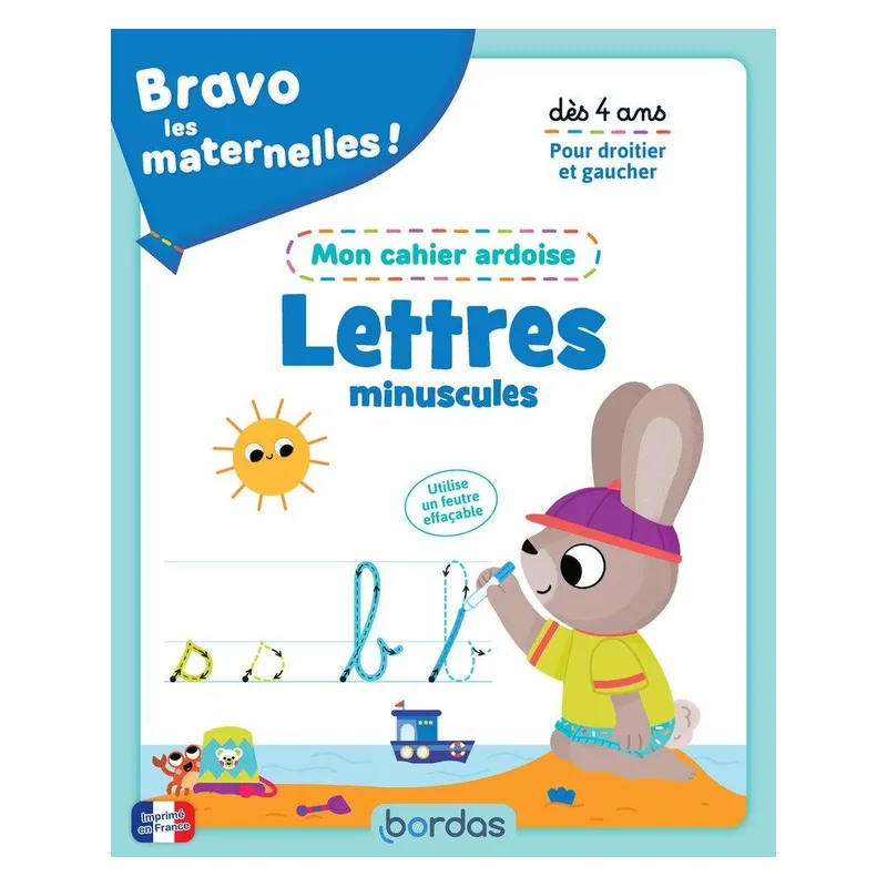Bravo les maternelles ! : Lettres minuscules : mon cahier ardoise - Vanessa Vautier - Éditions Bordas - Grand format -... - rava