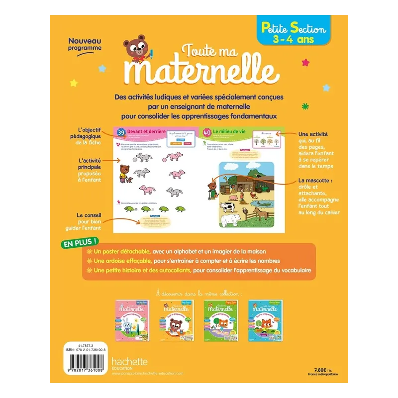 Toute ma maternelle : Tout le programme ; Petite Section - Guy Blandino - Hachette Education - Grand format - Espace... - ravate