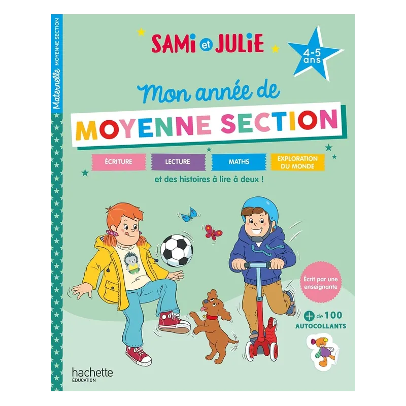 Sami et Julie : Mon année de Moyenne Section - Caroline Marcel - Hachette Education - Grand format - ravate.com librairie reunio