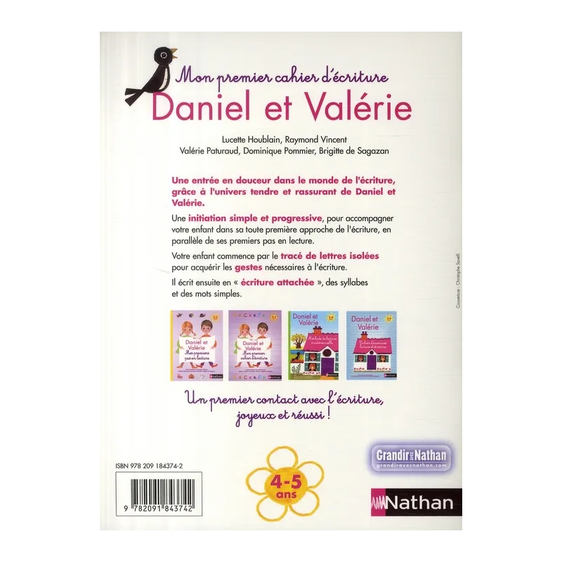 Daniel et Valérie : mon premier cahier d - ravate.com librairie reunion