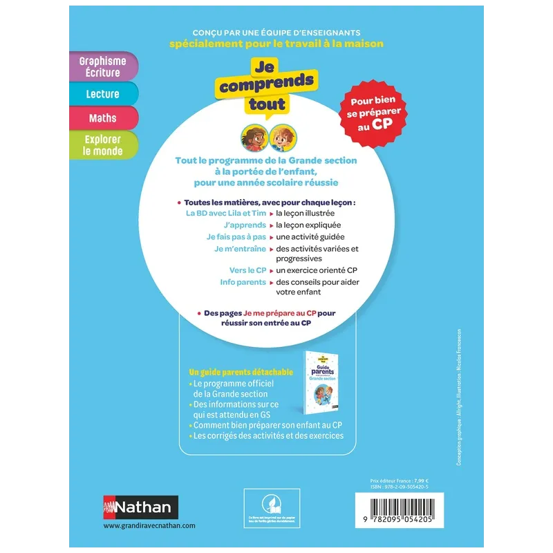 Je comprends tout : Toutes les matières ; GS (édition 2026) - Véronique Calle, Virginie Chiodo, Nicolas Francescon - Nathan... -