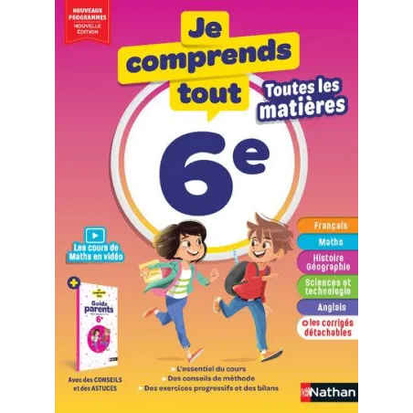 Je comprends tout : Toutes les matières 6e (édition 2026)