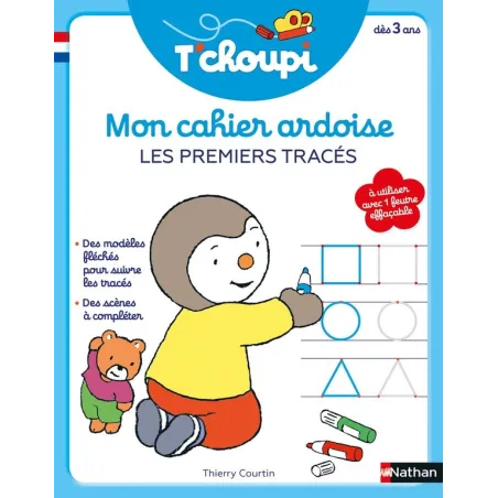 Mon livre-ardoise : T'choupi : mon cahier ardoise : les premiers traces