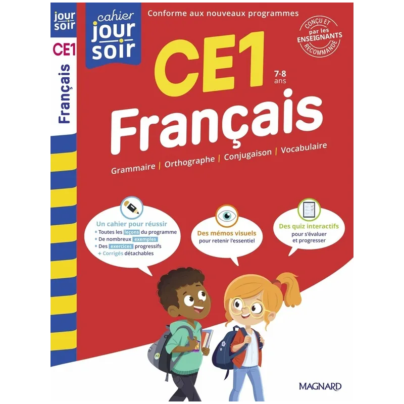 Cahier du jour / cahier du soir : Français : CE1 ; Conçu et recommandé par les enseignants - Michel Wormser - Magnard -... - rav