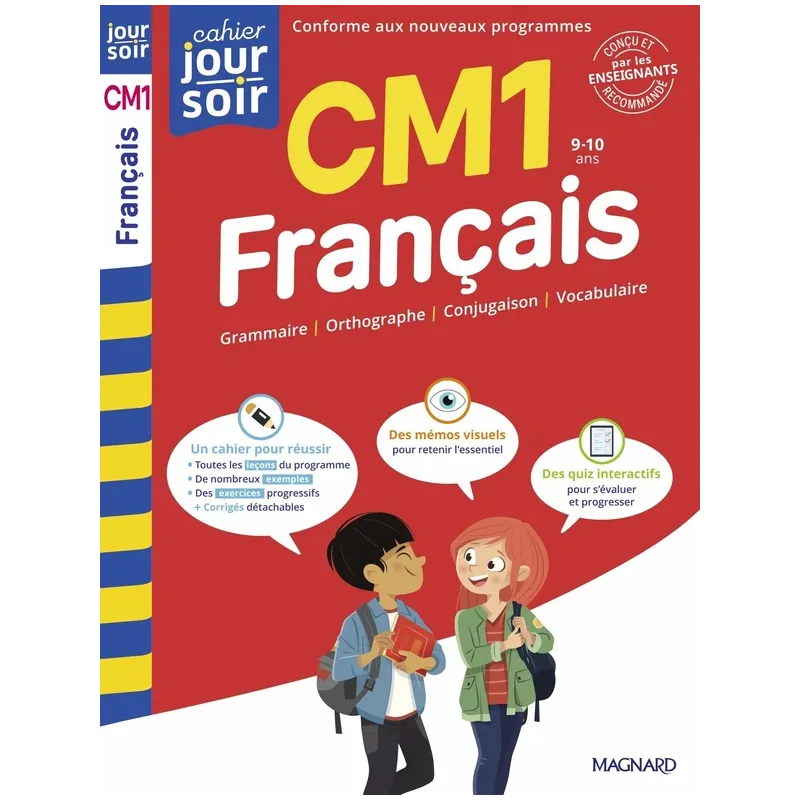 Cahier du jour / cahier du soir : Français : CM1 ; Conçu et recommandé par les enseignants - Myriam Nasroune - Magnard -... - ra