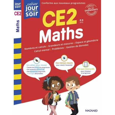 Cahier du jour / cahier du soir : Maths : CE2 Conçu et recommandé par les enseignants