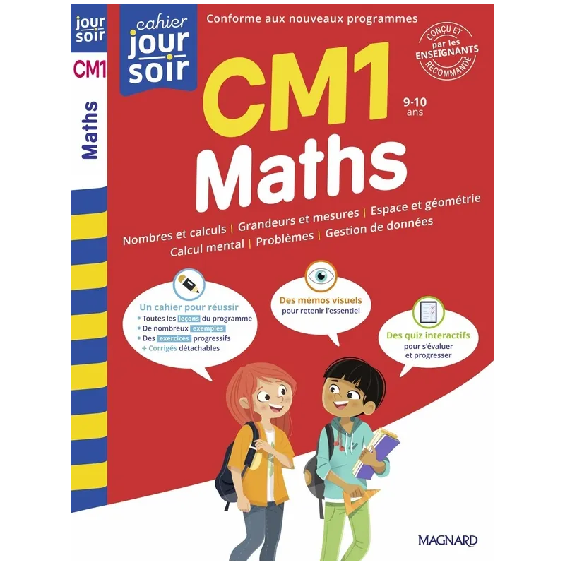 Cahier du jour / cahier du soir : Maths : CM1 ; Conçu et recommandé par les enseignants - Agathe Redoute - Magnard - Grand... - 