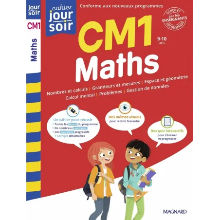 Cahier du jour / cahier du soir : Maths : CM1 Conçu et recommandé par les enseignants