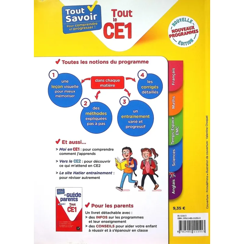 Tout savoir : Tout le CE1 - Marc Antoine - Hatier - Grand format - ravate.com librairie reunion
