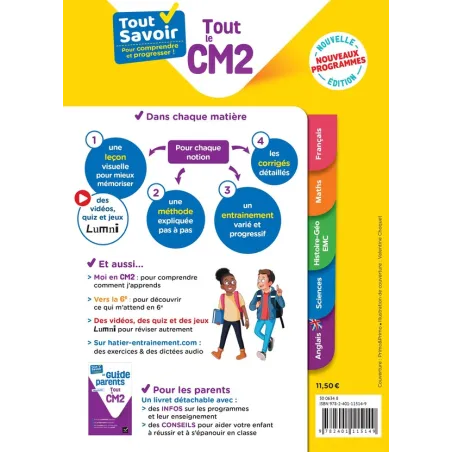 Tout savoir : Tout le CM2 - Stéphanie Grison, Dominique Marchand, André Mul, Bénédicte Idiard, Marc Antoine, Richard Minguez... 