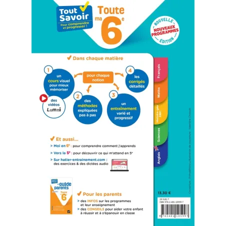 Tout savoir : Toute ma 6e - Marjorie Champetier, Jihad Erchouk, Rémy Georges, Bruno Hennoque, Camille Magrey, Françoise... - rav
