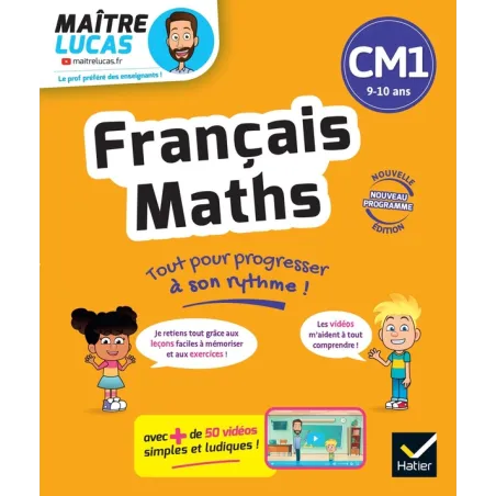 C'est simple avec Maître Lucas : Français et Maths CM1 Cahier de soutien avec des vidéos : Leçons et exercices corrigés