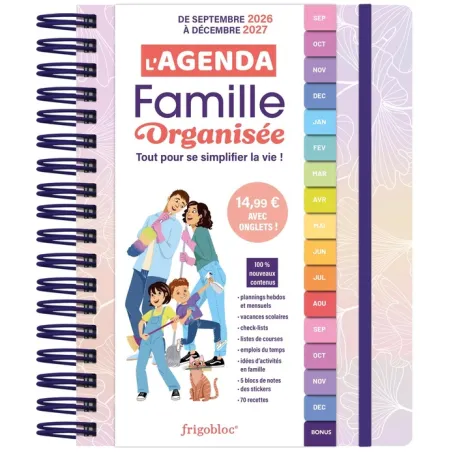 L'agenda Famille organisée avec onglets ! (édition 2027)