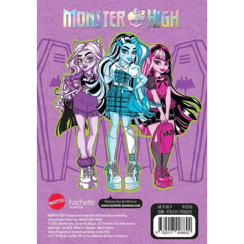 Monster High : Agenda (édition 2026/2027) - Collectif - Hachette Jeunesse - Agenda - ravate.com librairie reunion