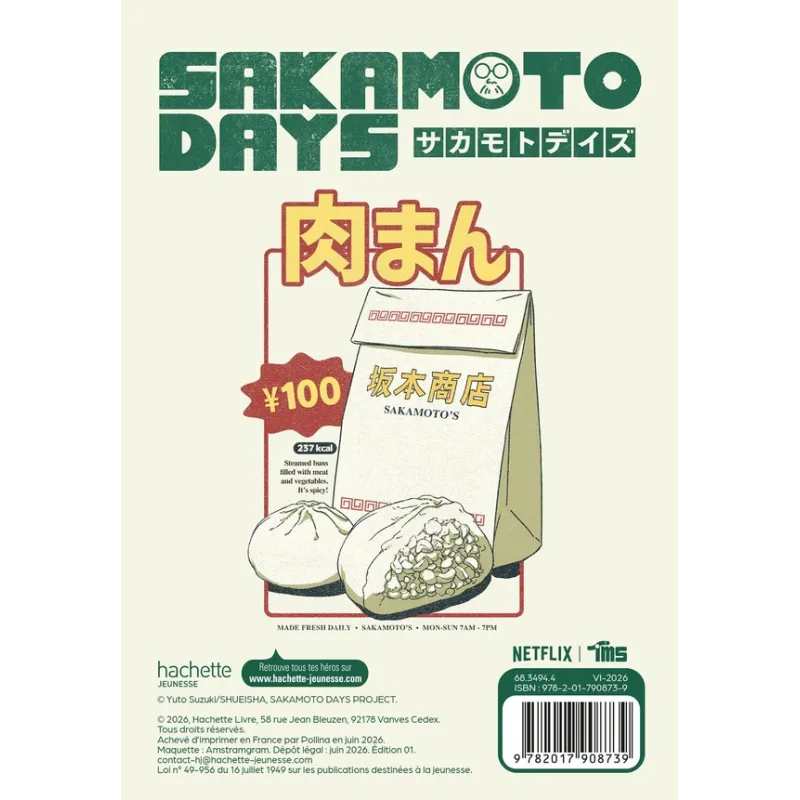 Sakamoto days : Agenda (édition 2026/2027) - Collectif - Hachette Jeunesse - Agenda - ravate.com librairie reunion