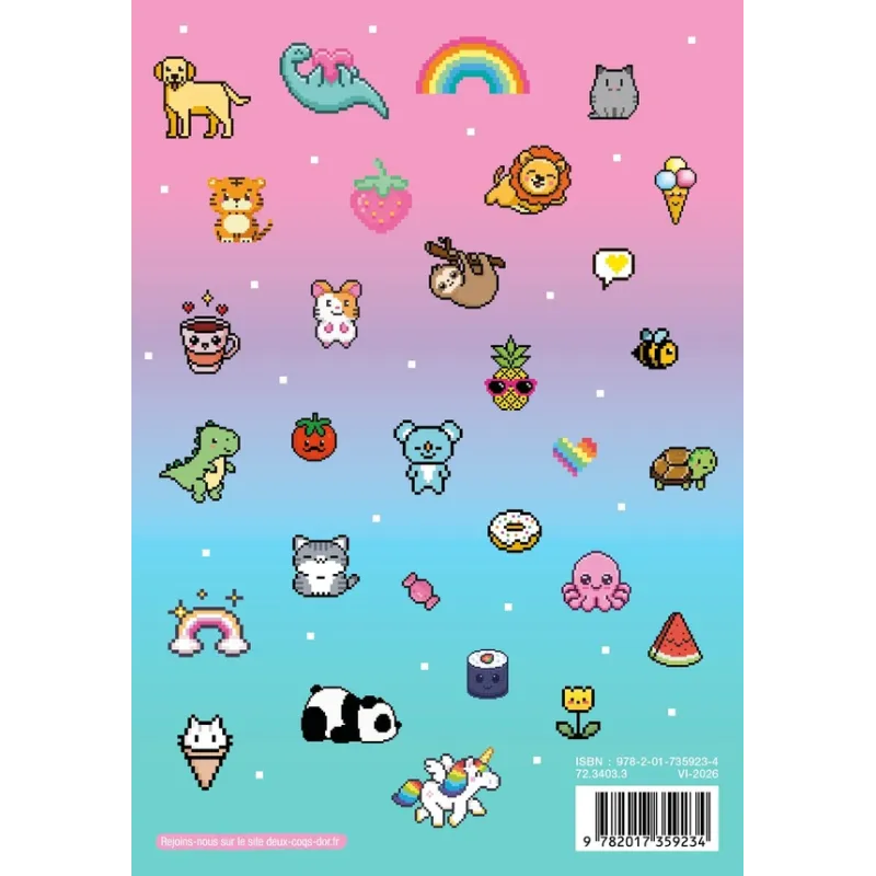 Agenda Kawaii Pixels (édition 2026/2027) - Collectif - Éditions Deux Coqs d - ravate.com librairie reunion