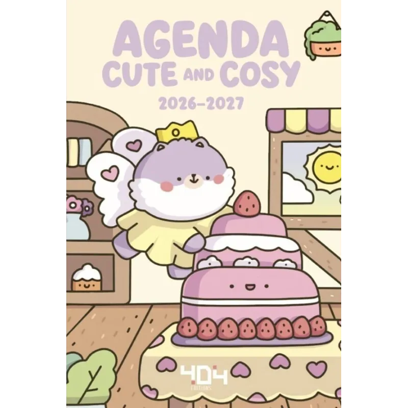 Agenda Cute and Cosy (édition 2026/2027) - Beckycas - 404 Éditions - Agenda - ravate.com librairie reunion