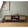 Meuble TV décor façades en tissu L140 cm Jetson - CALICOSY - 14298133