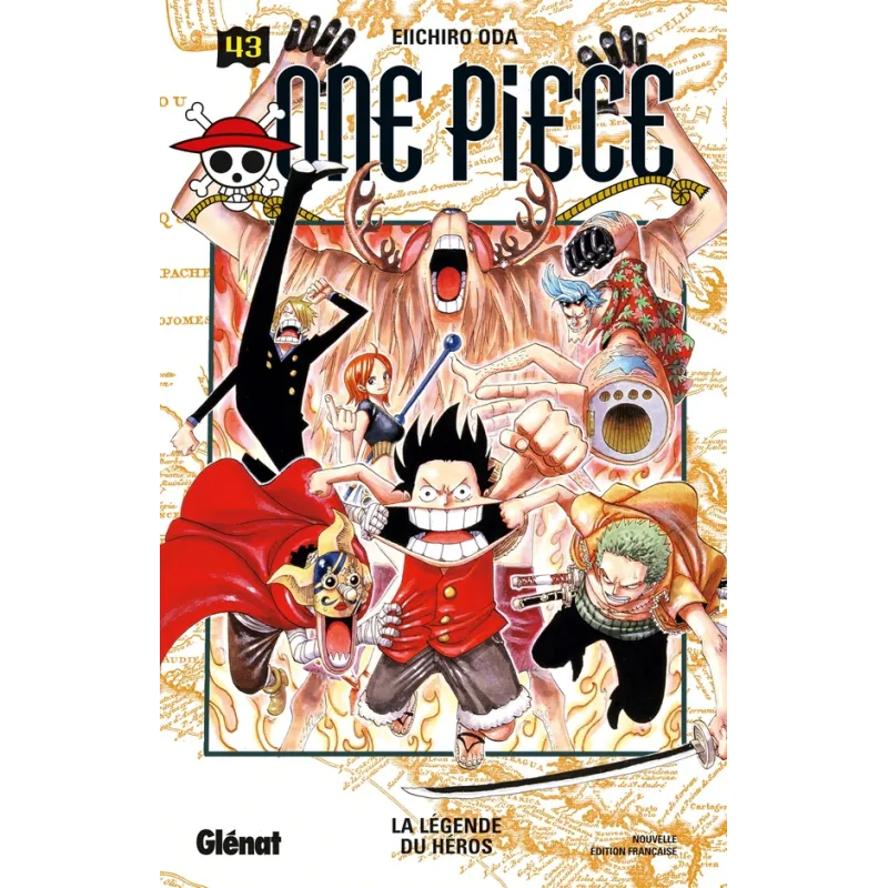 One Piece - édition originale Tome 43 : la légende du héros - Eiichiro Oda - Glénat - Poche - ravate.com librairie reunion