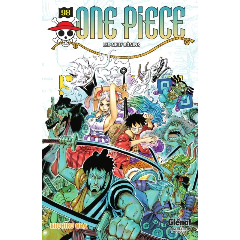 One Piece - édition originale Tome 98 : les neufs rônins - Eiichiro Oda - Glénat - Poche - ravate.com librairie reunion