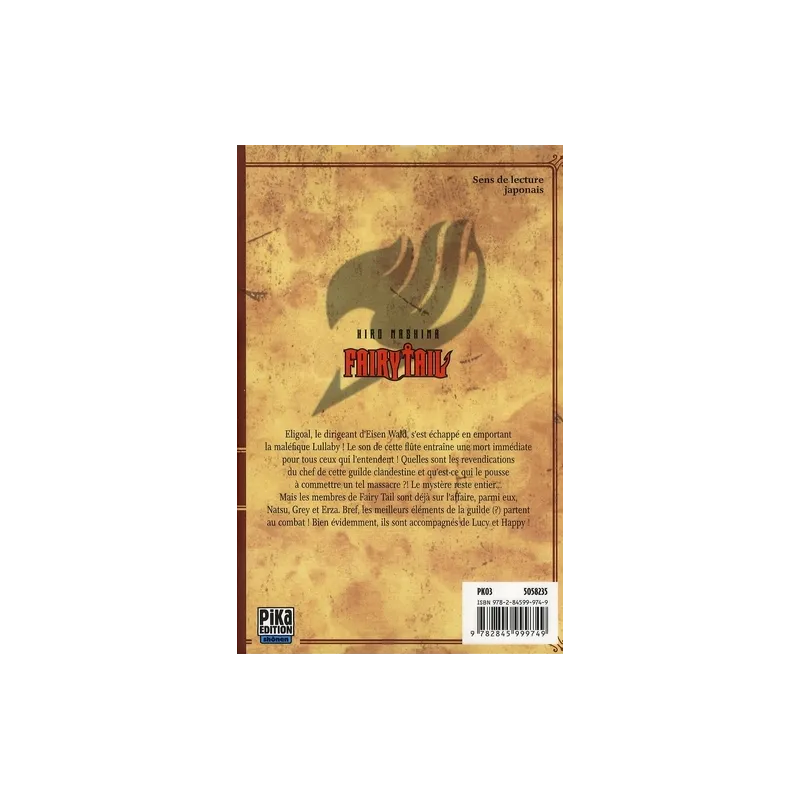Fairy Tail Tome 3 - Hiro Mashima - Pika Édition - Poche - ravate.com librairie reunion