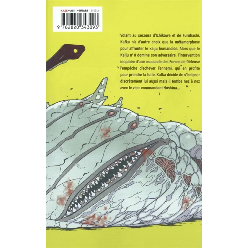 Kaiju n°8 Tome 3 - Naoya Matsumoto, Sylvain Chollet - Crunchyroll - Poche - ravate.com librairie reunion
