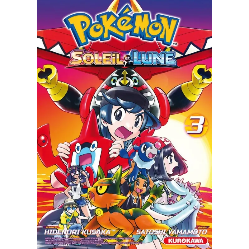 Pokémon ; la grande aventure - Soleil et Lune Tome 3 - Hidenori Kusaka, Satoshi Yamamoto - Kurokawa - Poche - Espace... - ravate