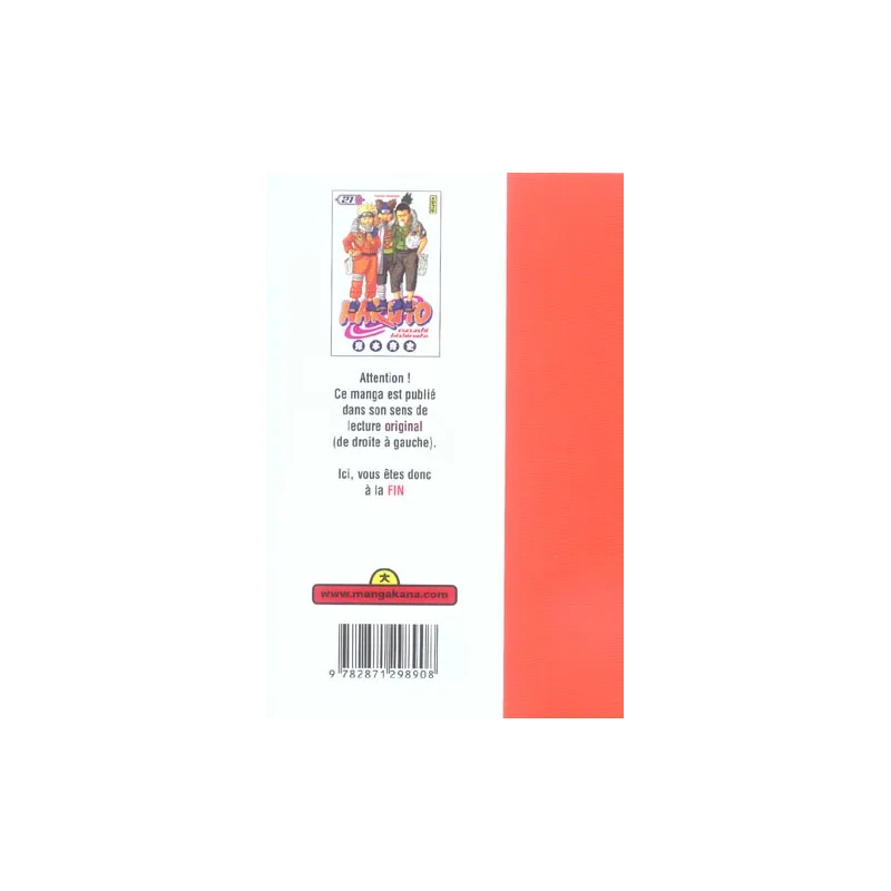 Naruto Tome 21 - Masashi Kishimoto - Kana - Poche - ravate.com librairie reunion