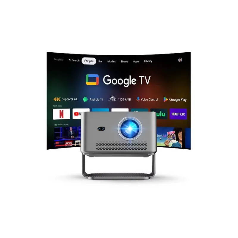 Mini vidéoprojecteur portable Android 14, 1100ANSI 1080P HY450GT grise - MAGCUBIC - HY450GT