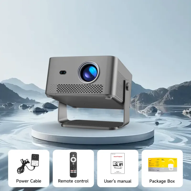Mini vidéoprojecteur portable Android 14, 1100ANSI 1080P HY450GT grise - MAGCUBIC - HY450GT