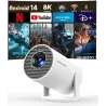 Mini vidéoprojecteur portable Android 14, 200ANSI 720P HY300 PRO blanc - MAGCUBIC - HY300PROWHITE