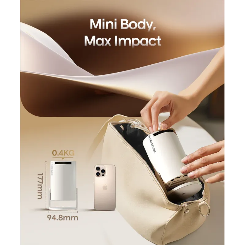 Mini vidéoprojecteur portable Android 14, 200ANSI 720P HY300 PRO blanc - MAGCUBIC - HY300PROWHITE