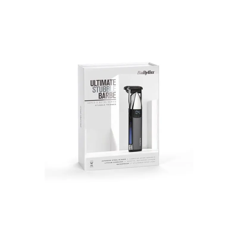 Tondeuse barbe sans fil BaByliss Stubble Trimmer Super-X Metal Series S996E Noir