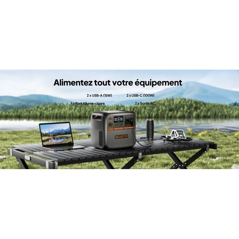 Station électrique BLUETTI Premium 200 V2 - 2 700 W / 2 073,6 WH