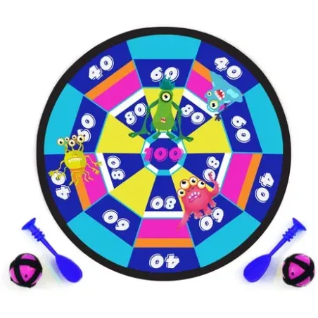 Cible feutre avec 4 projectiles 30 cm - SPORT AND FUN - 270010 - Dès 4 ans