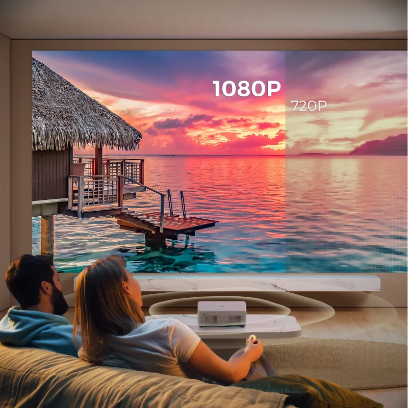 Vidéoprojecteur connecté FHD 1080P 200ANSI blanc + écran 100"  - VANKYO - LEISURE 570B