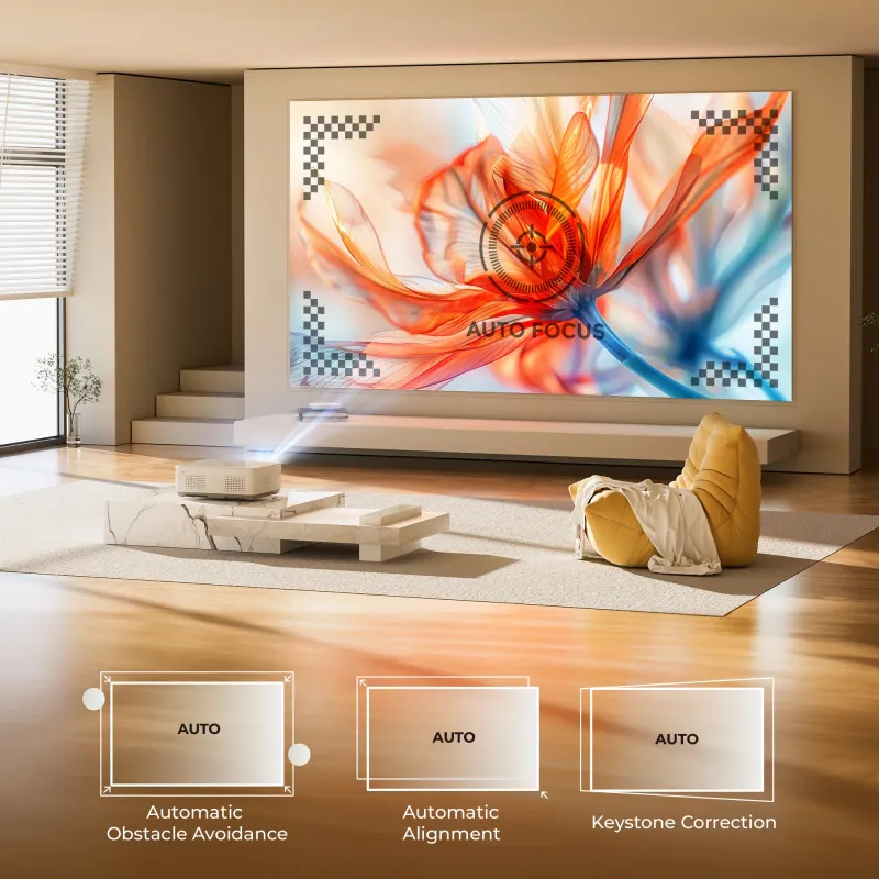 Vidéoprojecteur connecté FHD 1080P 200ANSI blanc + écran 100"  - VANKYO - LEISURE 570B