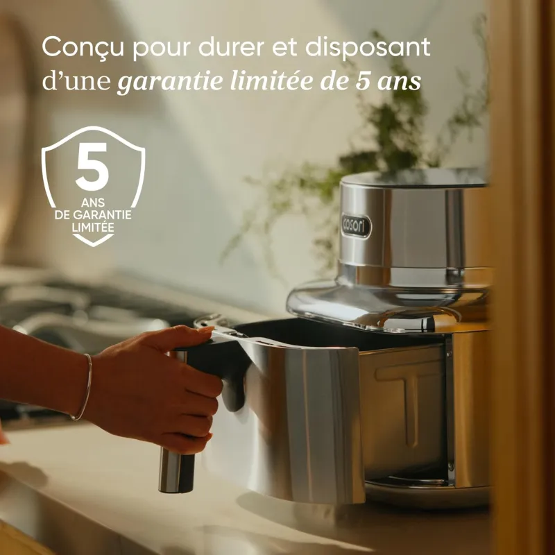 Friteuse sans huile à air chaud connectée Iconic 6,2L en acier inoxydable  - COSORI - COAFSE601SS