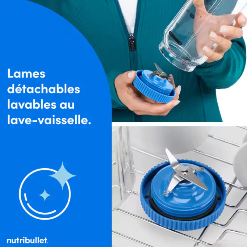 Blender Flex portable 590ML 100W bleu - NUTRIBULLET - NBP013BL
